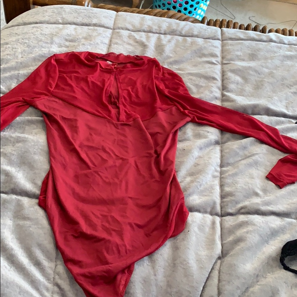 Sexy brand new leotard blouse